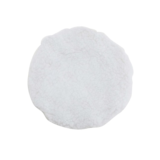 BLACKDECKER KP12K white fleece polishing pad, straight-on angle, product photography