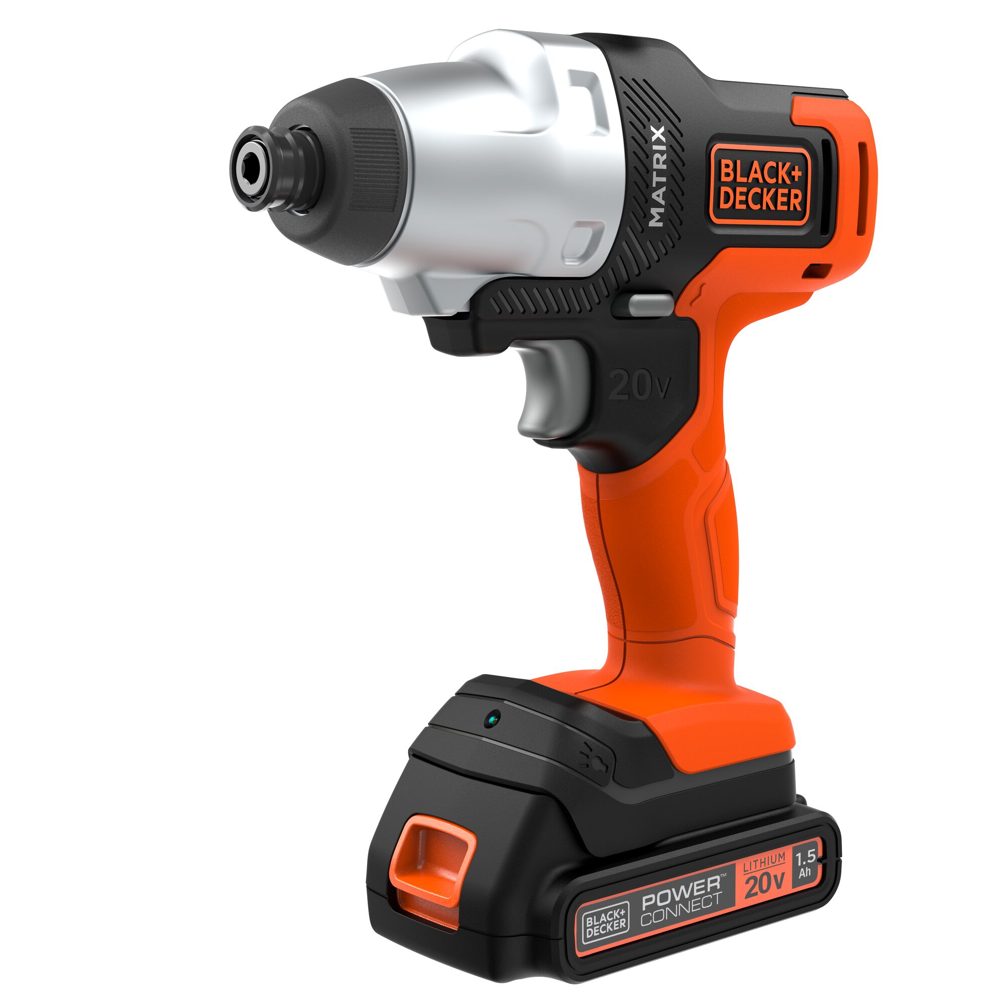 TALADRO INALÁMBRICO 20V MAX* MATRIX™ CON 6 CABEZALES INTERCAMBIABLES | BLACK +DECKER